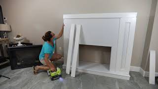 How To Build a DIY Fireplace Surround With an Electric Insert [upl. by Etty]