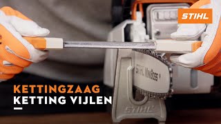 Ketting vijlen  STIHL Kettingzagen [upl. by Anairol]