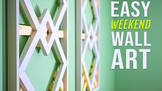 How To Make Geometric Wood Wall Art  Easy Woodworking Projects [upl. by Lanoil486]