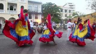 Traditional Colombian Dance in Cartagena  DiscoveringIcecom [upl. by Macmahon]