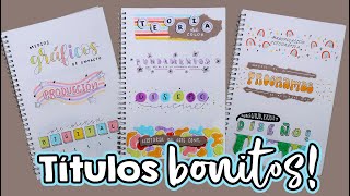 TÍTULOS BONITOS aesthetic SIN LETTERING ✄ Barbs Arenas Art [upl. by Newman]