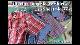 Altering Long Sleeves into Short Sleeves  TUTORIAL [upl. by Yffat]