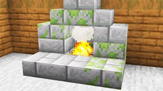 🔥 How to Build a Small and Cozy Fireplace in Minecraft [upl. by Cod]