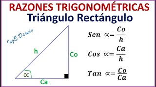 RAZONES TRIGONOMÉTRICAS en triángulos rectángulos  Características y ejemplos [upl. by Tennek]