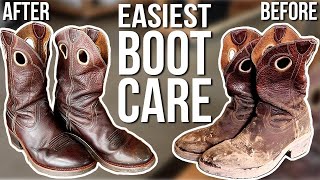 How to clean leather boots and shoes [upl. by Aihsened]