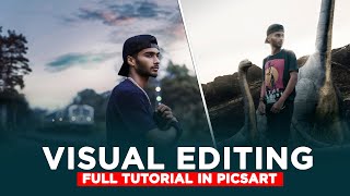 HOW TO EDIT VISUAL PHOTO  FULLY EXPLAINED  IN PICSART [upl. by Ntisuj790]