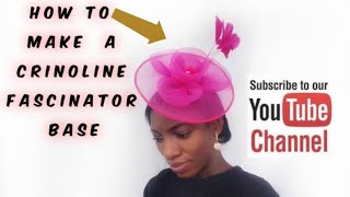 Easy way to make a Crinoline Fascinator Base [upl. by Roy12]