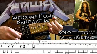 Metallica  Welcome Home Sanitarium 1st solo lesson with tablatures and backing tracks [upl. by Felix]