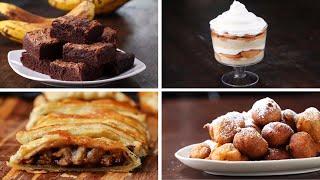 4 Desserts To Make With Ripe Bananas [upl. by Anihcak]