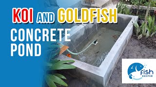 Koi and Goldfish concrete pond [upl. by Mook]