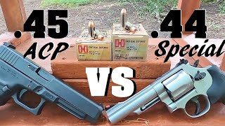 44 Special VS 45 ACP  Hornady Critical Defense [upl. by Adolph714]