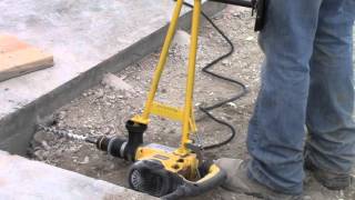 Drilling dowels for concrete slabs [upl. by Nelon]