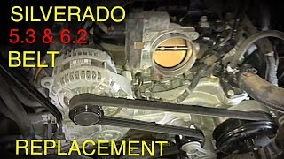 Silverado Sierra 53 amp 62 Belt Replacement 20142019 [upl. by Niamrej]