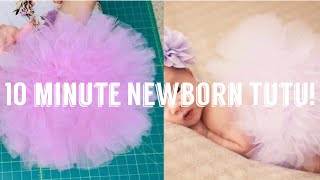 Easy Tutu in 10 Minutes Newborn Tutu DIY [upl. by Aecila]