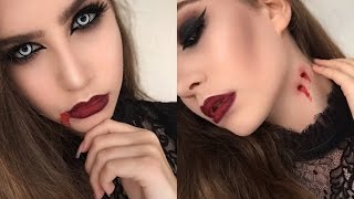 Quick and Easy Vampire Halloween Makeup Tutorial  Using Regular Makeup  Halloween Series 2015 2 [upl. by Amitak734]