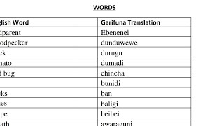 Garifuna phrases and commands Bíama [upl. by Wallache]