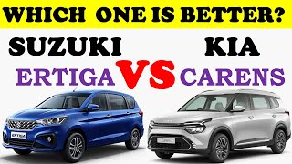 New Maruti Suzuki ERTIGA Vs Kia CARENS  Top Car Comparison [upl. by Gotthard]