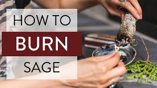 How to Burn Sage 🔥🌿 Smudging to attract POSITIVE energy [upl. by Neiman523]