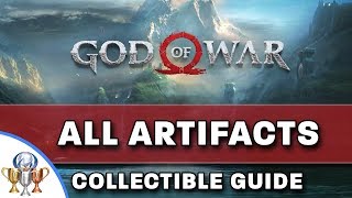 God of War  All 45 Artifacts Collectibles Locations  Curator Trophy Guide [upl. by Martsen82]