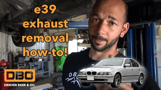 e39 Exhaust Removal HowTo [upl. by Eelsel320]