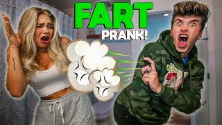 FARTING ON GIRLFRIEND PRANK TOXIC FART SPRAY [upl. by Aiouqes]