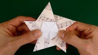 Folding a 5 Pointed Origami Star [upl. by Yarrum]