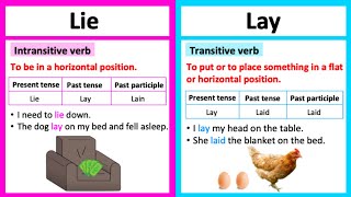 LIE vs LAY 🤔 Whats the difference  Learn with examples [upl. by Einama450]