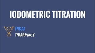 IODOMETRIC TITRATION  REDOX TITRATION [upl. by Lamoree]