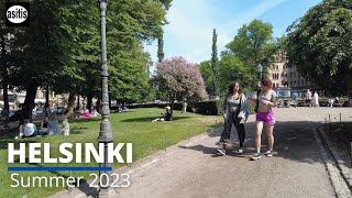 Helsinki City Center Summer Walk 2023 [upl. by Dimphia]