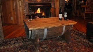 How to Build a Whiskey Barrel Coffee Table [upl. by Schmitz]