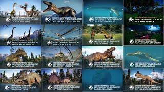 All Species Field Guides  Jurassic World Evolution 2 [upl. by Abrahamsen]