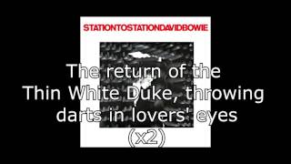 Station to Station  David Bowie  Lyrics [upl. by Ellehsal]