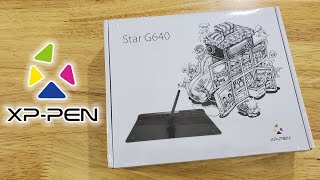 XP Pen Star G640 Pen Tablet Unboxing and Installation [upl. by Htnamas]