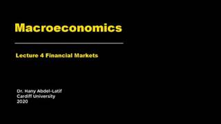 Macroeconomics Lecture 4 Financial Markets [upl. by Adolf]