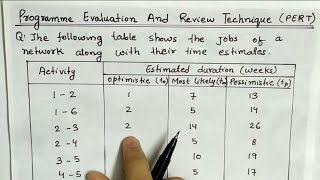 Lec38 Program Evaluation And Review Technique In Hindi  PERT in Operation Research [upl. by Sumedocin]