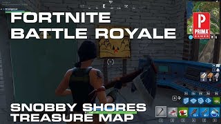 Fortnite Battle Royale Snobby Shores Treasure Map [upl. by Athey]