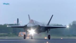 Aankomst F35 vliegbasis Leeuwarden 23 mei 2016 [upl. by Jaynell657]