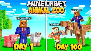 I Survived 100 Days In A Minecraft Zoo [upl. by Enilrahc628]