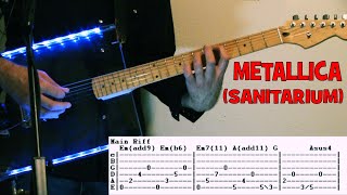 Welcome Home Sanitarium Tab  Metallica Guitar Tabs amp Lesson with Chords amp Solo [upl. by Kcirderf]