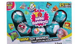 Zuru 5 Surprise Toy Mini Brands 5 Pack Unboxing Review [upl. by Bolton]