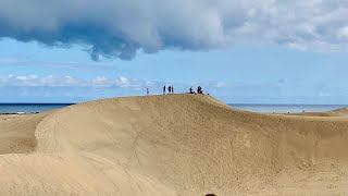 Gran Canaria Playa del Ingles Walkthrough the Dunes of Maspalomas to the Beach [upl. by Atims]