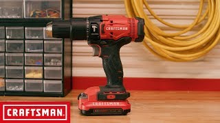 CRAFTSMAN V20 12in Cordless Hammer Drill  Tool Overview [upl. by Annagroeg]