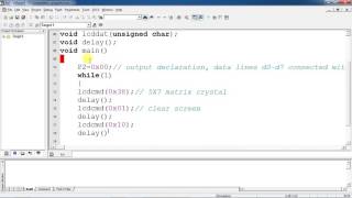 16x2 LCD Embedded C program for 8051 with Keil and Proteus simulation [upl. by Neirrad]