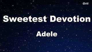 Sweetest Devotion Adele  Karaoke 【With Guide Melody】 [upl. by Kort]