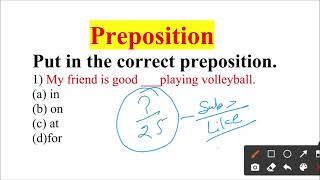 Preposition Exercise  Most Important 25 Fixed Prepositions in English Grammar [upl. by Akkahs]