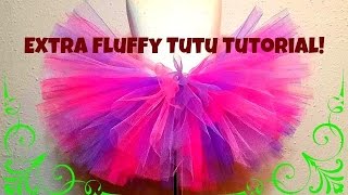 HOW TO MAKE A NO SEW TUTU  Extra fluffy [upl. by Eitsyrhc]