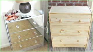 DIY  Mirrored Nightstands IKEA HACK [upl. by Torrence]