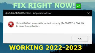 Epic Games error 0xc000007b  2024 FULL STEP BY STEP SOLUTIONFIX ✅ [upl. by Formica]