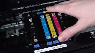 Epson Expression Premium XP640  How to Replace the Ink Cartridges [upl. by Portie]