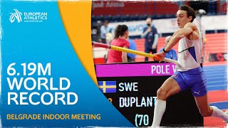 619m Mondo Duplantis Breaks WORLD RECORD  Belgrade Indoor Meeting [upl. by Anek]